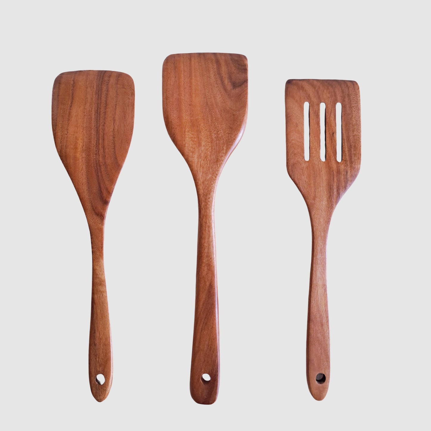 9-Piece Teak Wood Kitchen Utensil Set | Heat-Resistant &amp; Durable | Includes Spatulas, Spaghetti Spoon, Salad Fork, Utensil Holder and More