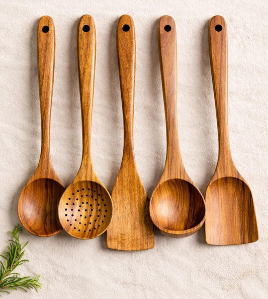 Wooden Kitchen Utensil Set | Wooden Cooking Tools | Rustic Spoon Set | Eco Friendly Kitchen Accessories | Wooden Spoon Set