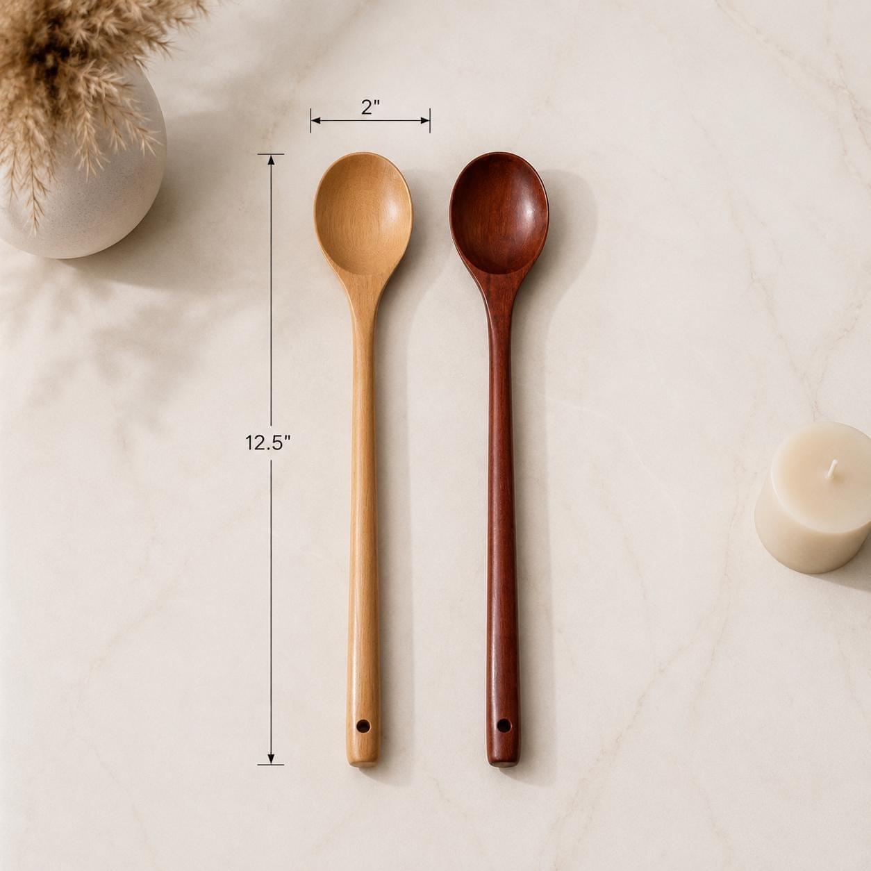Wooden spatula- 7 Piece|Teak Wood Kitchen Utensil Set | Non-Stick Cookware
